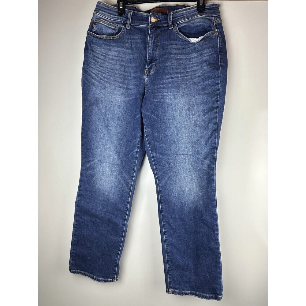 Judy Blue Thermal Straight Fit Jeans Contrast Wash JB82561 Women's Plus Size 18W - Picture 14 of 14